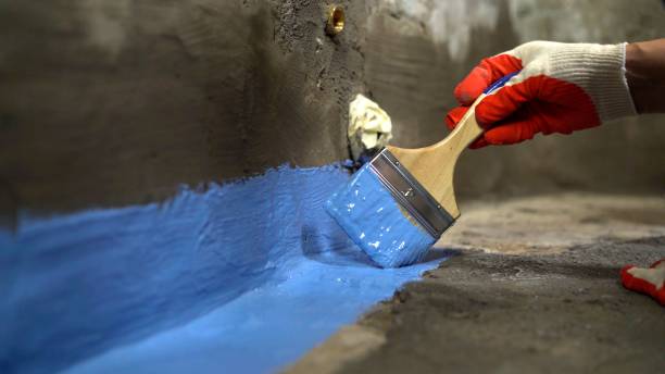 Commercial Waterproofing project at a Centreville, VA business property by SJ Waterproofing Pros